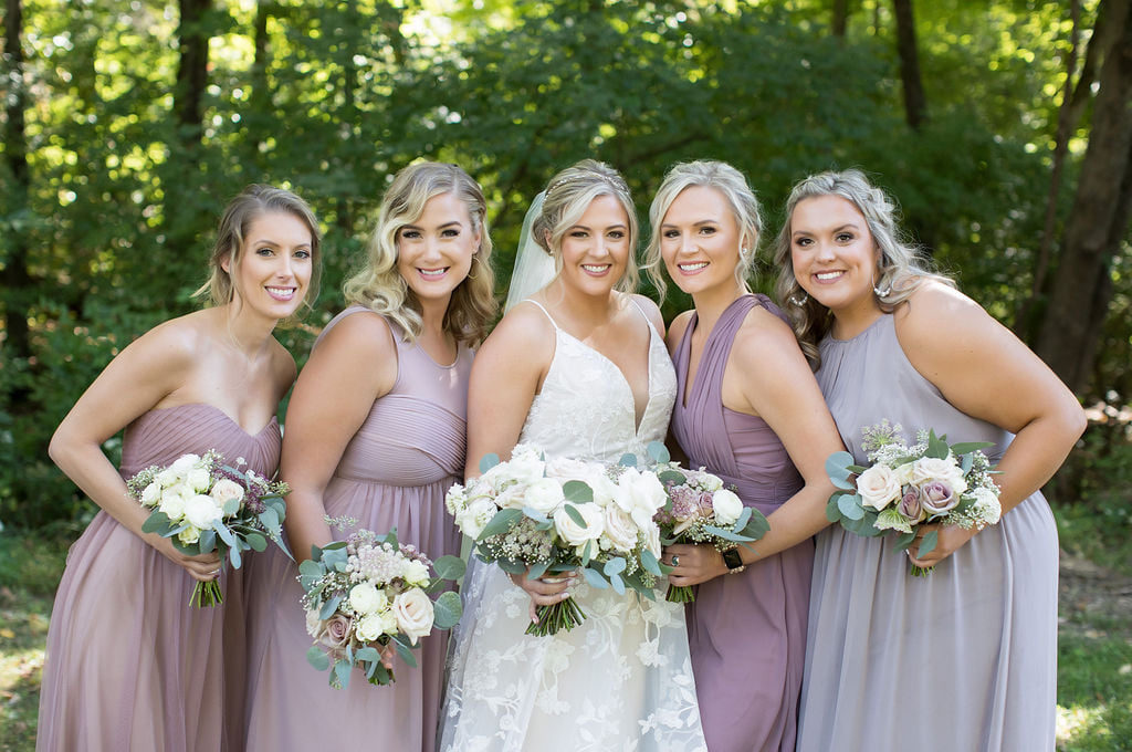 brides and bridesmaids