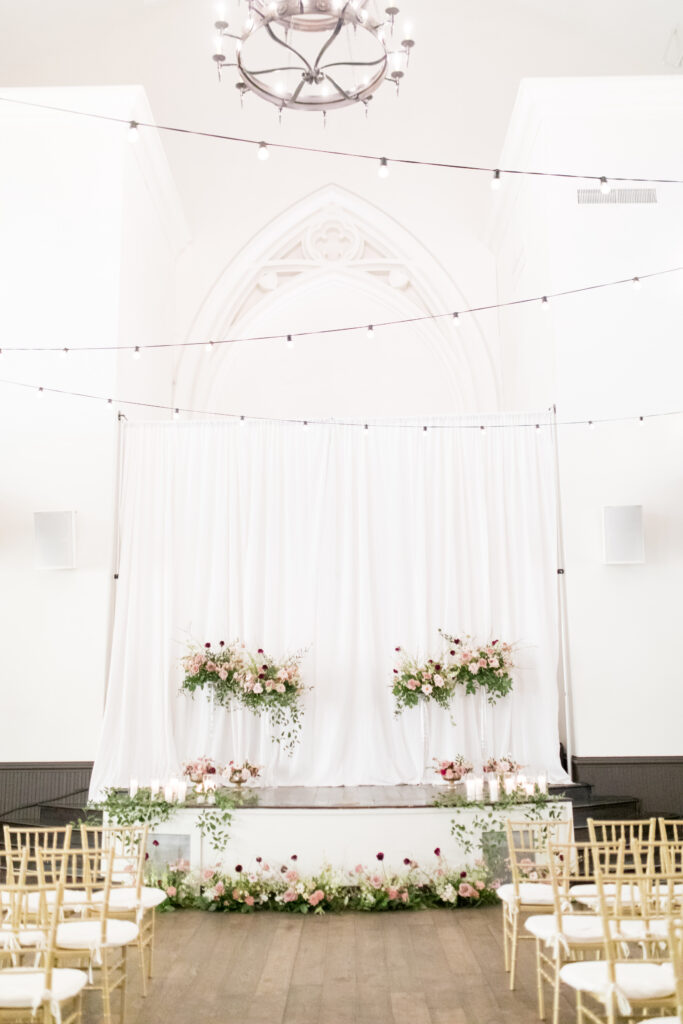 Ceremony setup at The Transept in downtown Cincinnati