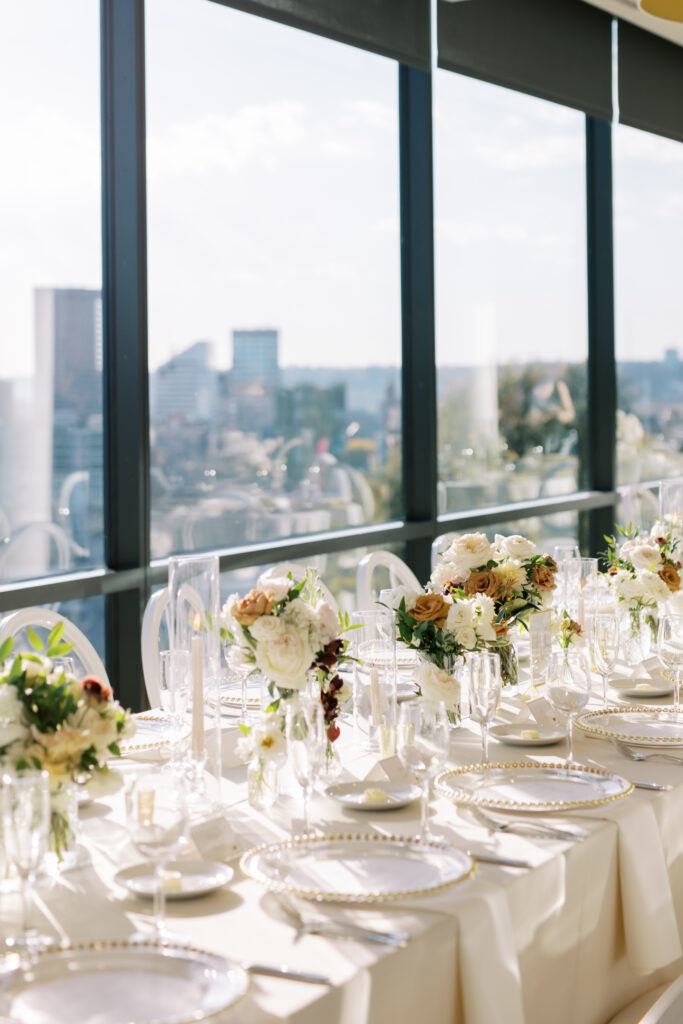 Skyline wedding reception at The View at Mt. Adams in Cincinnati